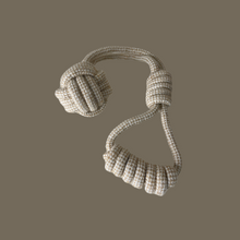 Load image into Gallery viewer, Hemp rope toy with chew ball and handle
