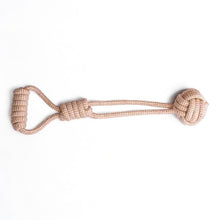 Load image into Gallery viewer, Hemp rope toy with chew ball and handle