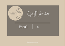 Load image into Gallery viewer, Bobbie's BowWow Gift Card