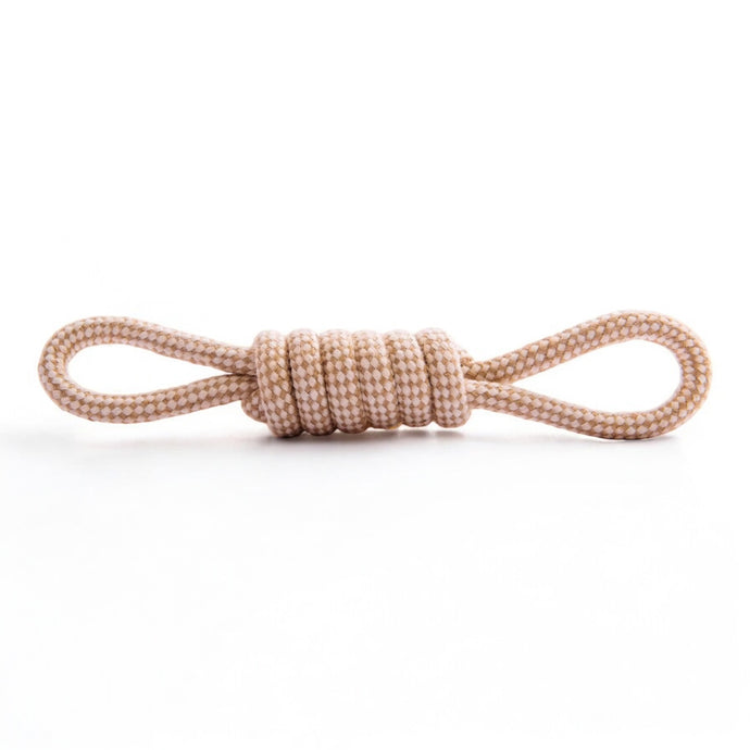 Hemp rope tug with knot
